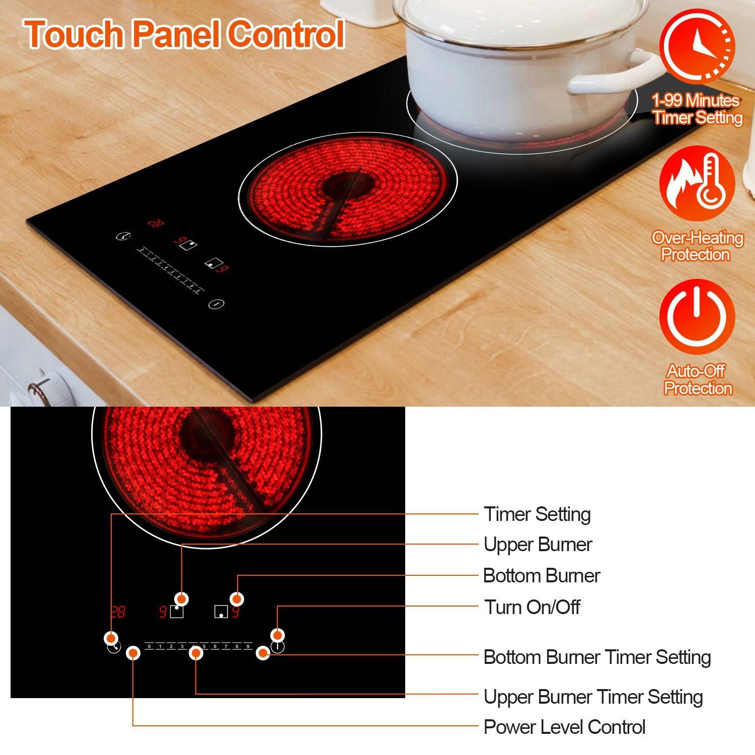 Electric Cooktop Mug Warmer 16W Auto Sensor