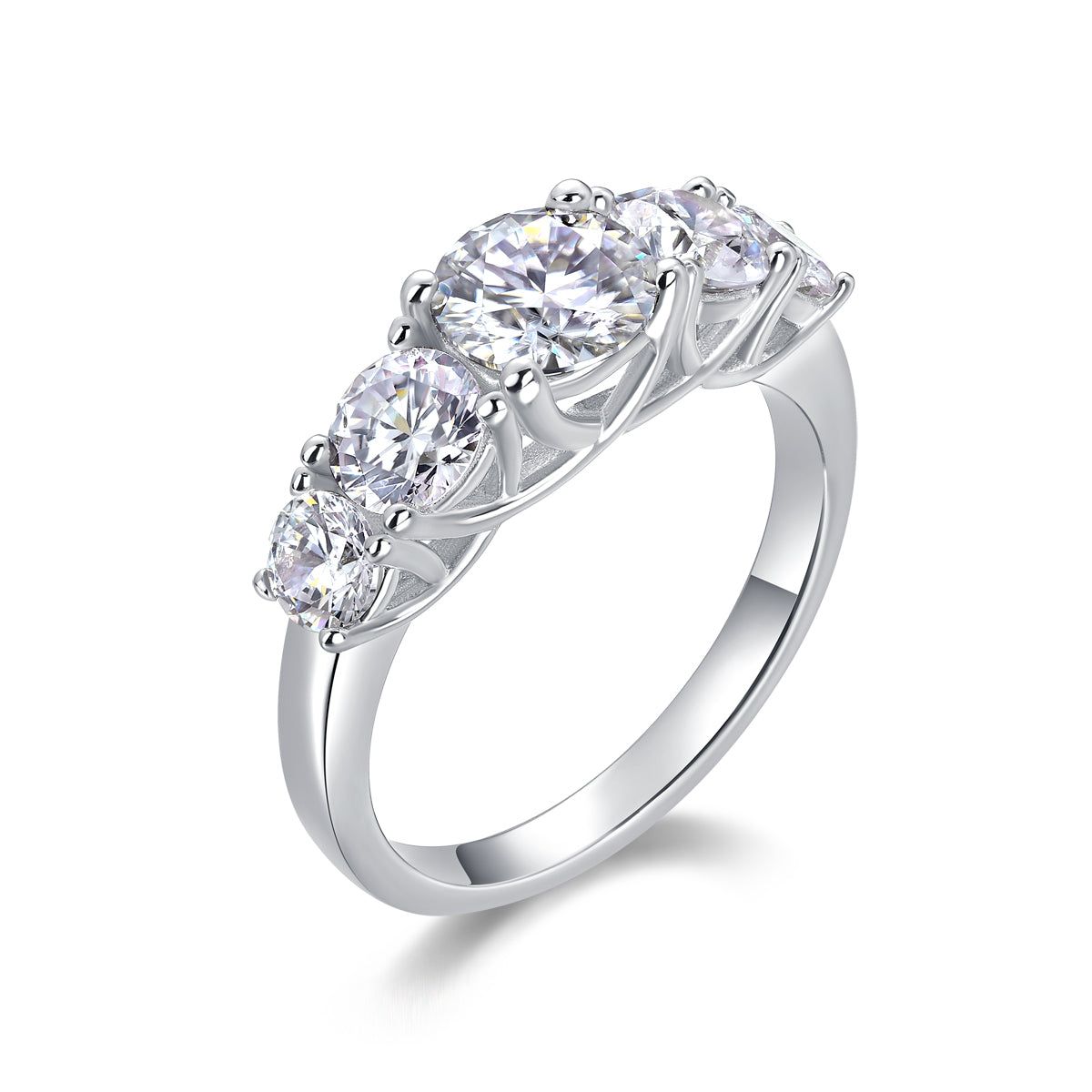 S925 Silver Ring with 1 Carat Moissanite Design
