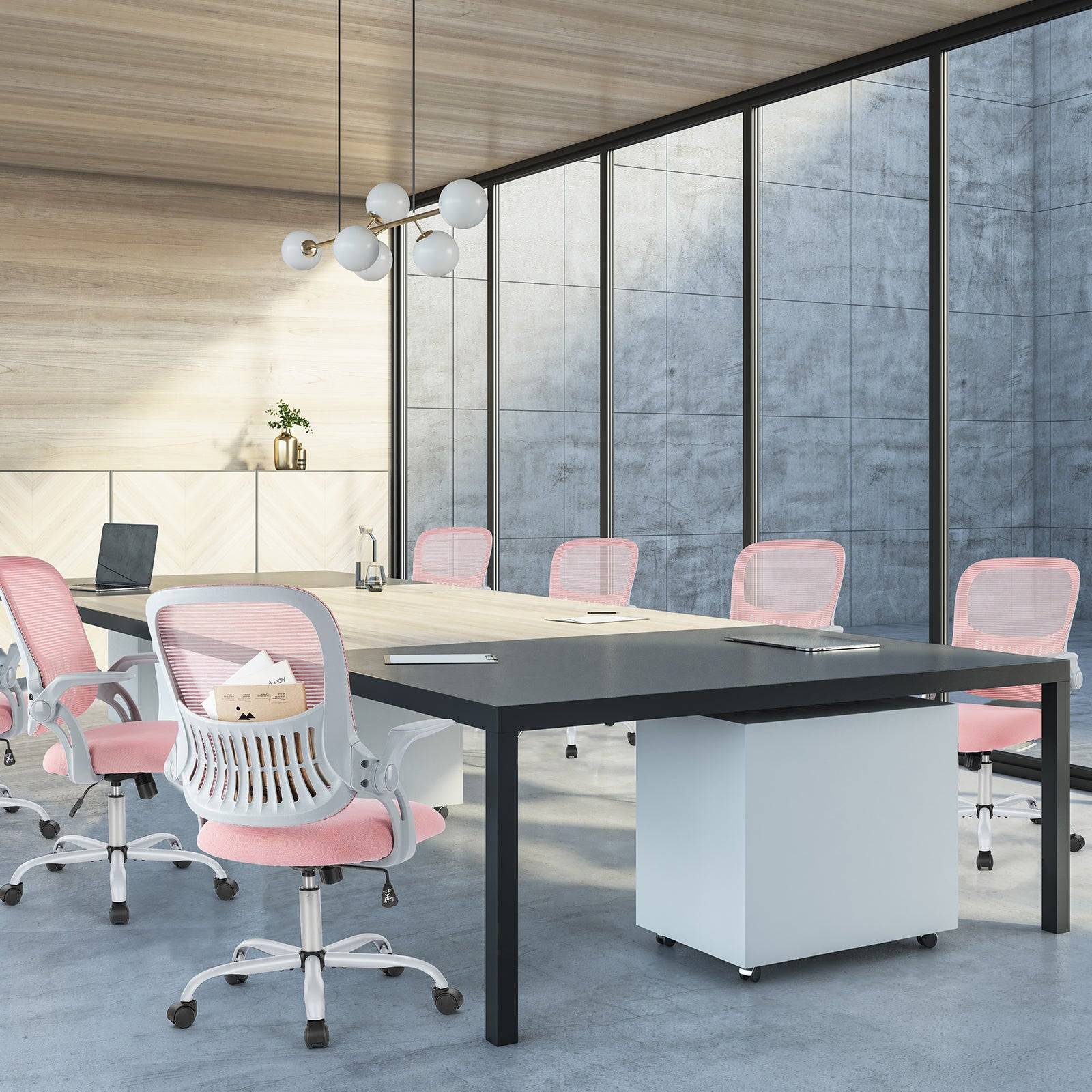 Tall Office Chair with Adjustable Foot Ring