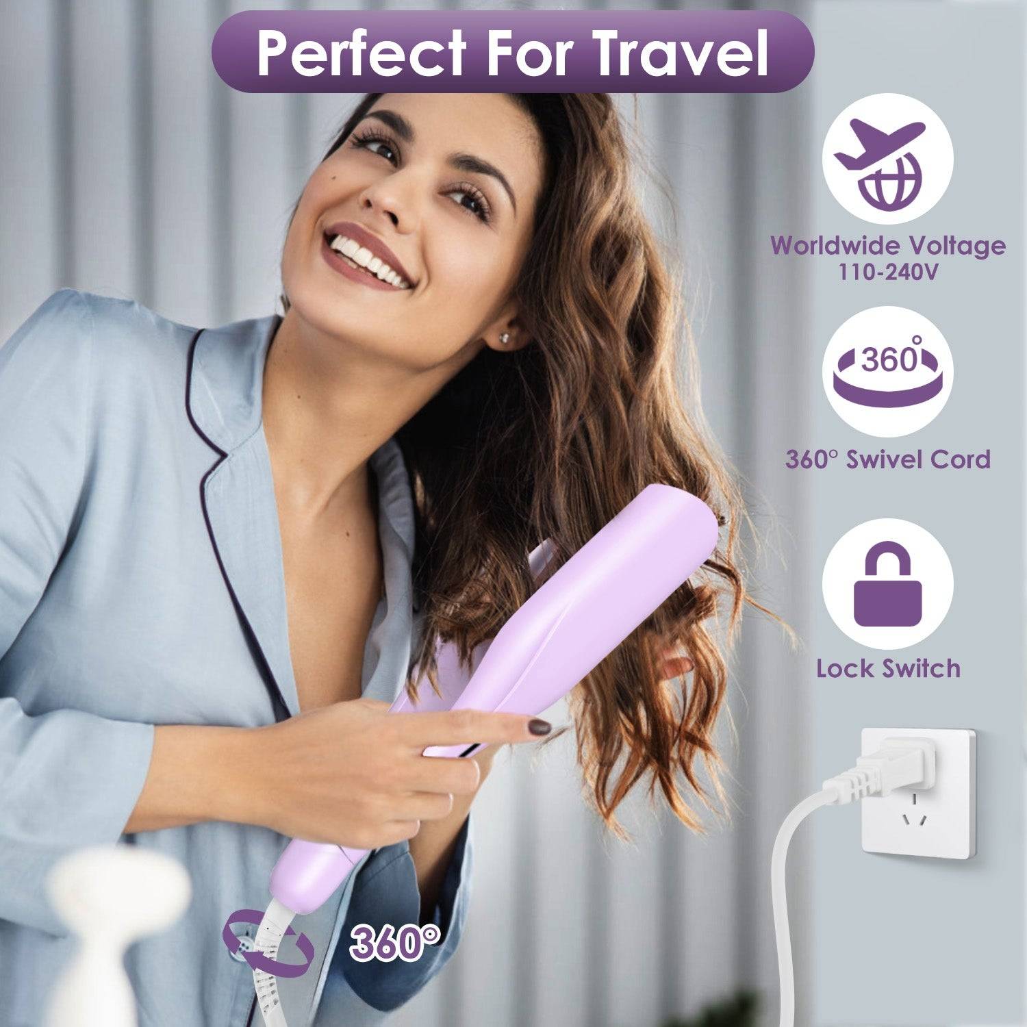 Ceramic Hair Waver 1.41in with Fast Heating