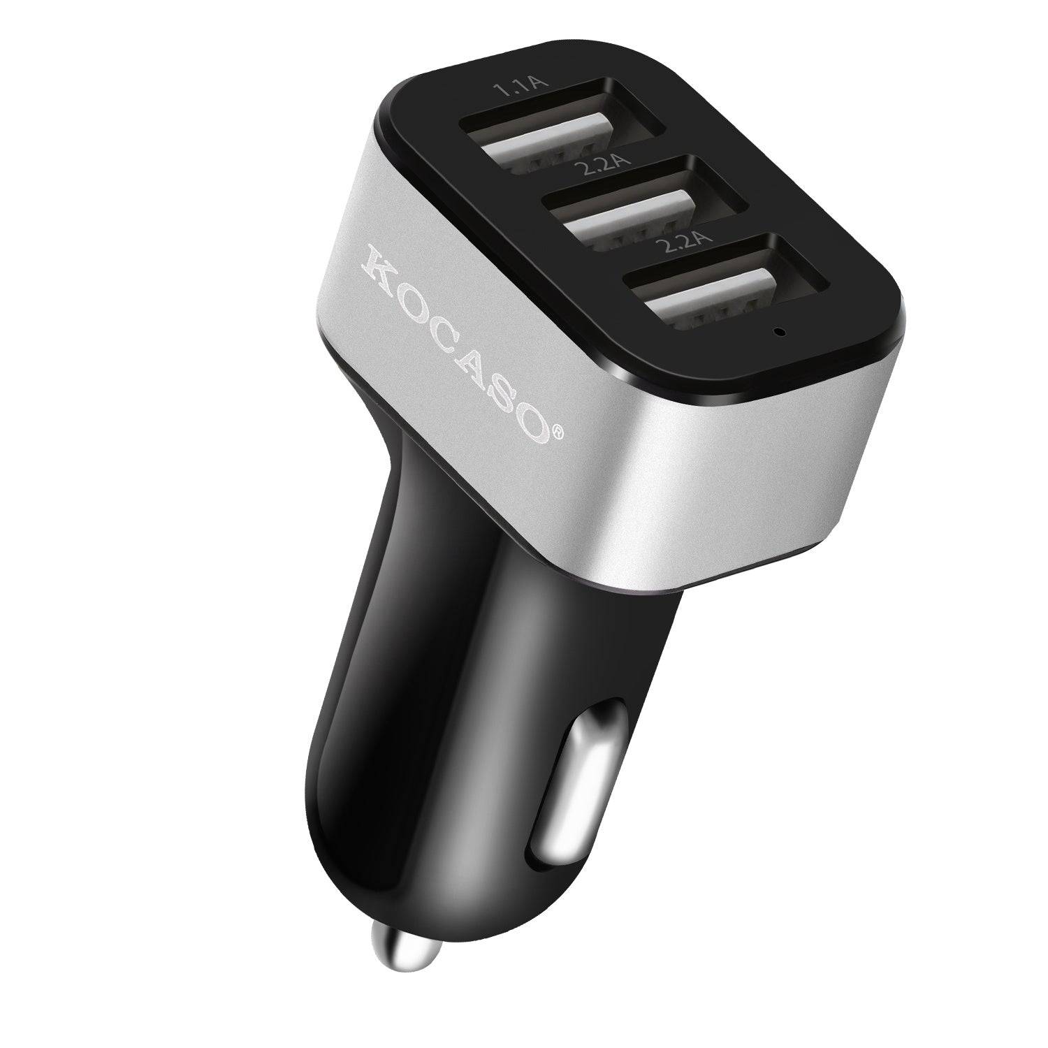 3 Port USB Car Charger 30W 5.5A Fast Charging Adapter