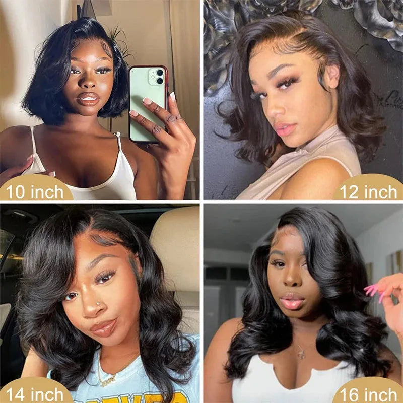 Bob Wig Body Wave 6 Inch 13x4 Lace Front Human Hair