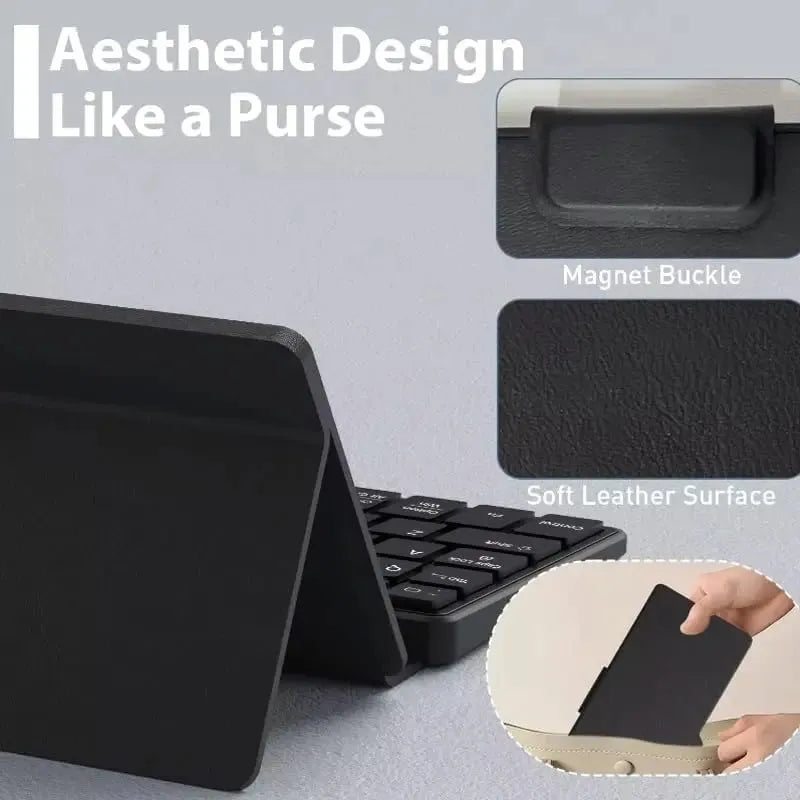 Mini Foldable Bluetooth Keyboard with Ultra Slim Design