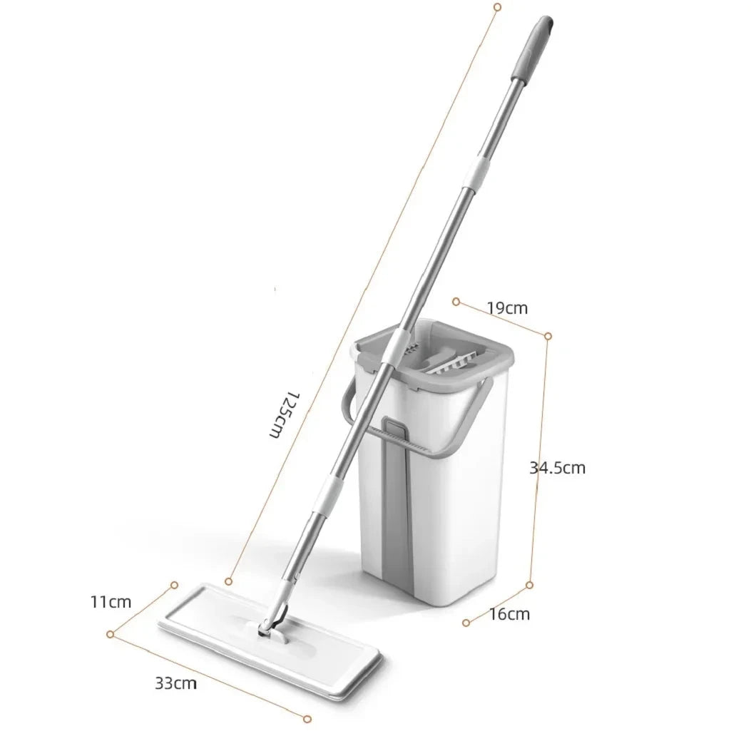 Wet Dry Mop with Bucket Self Wring Cleaning System Home