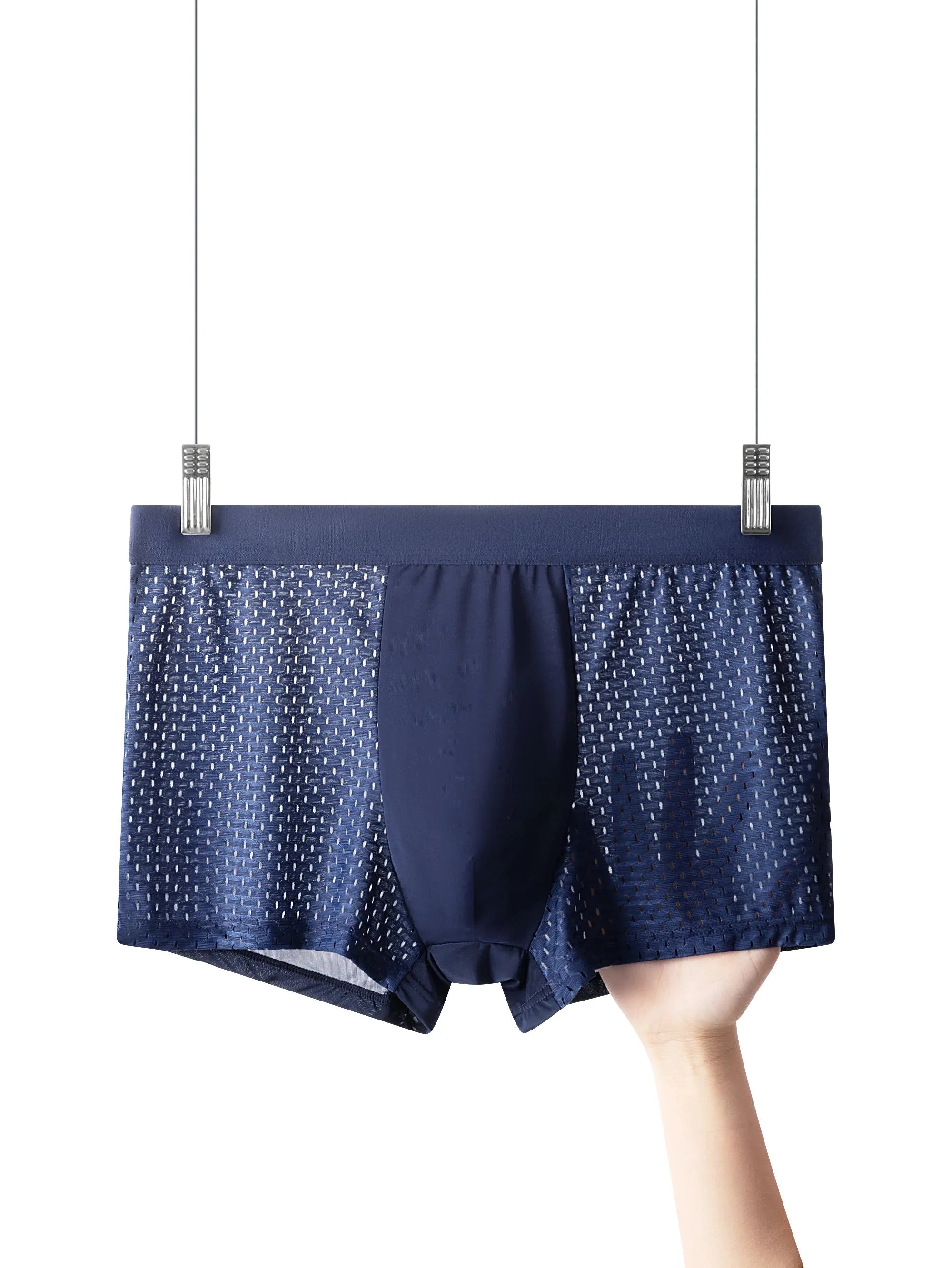 Boxer Briefs Men 4 Pack Ice Silk Breathable Athletic Comfort