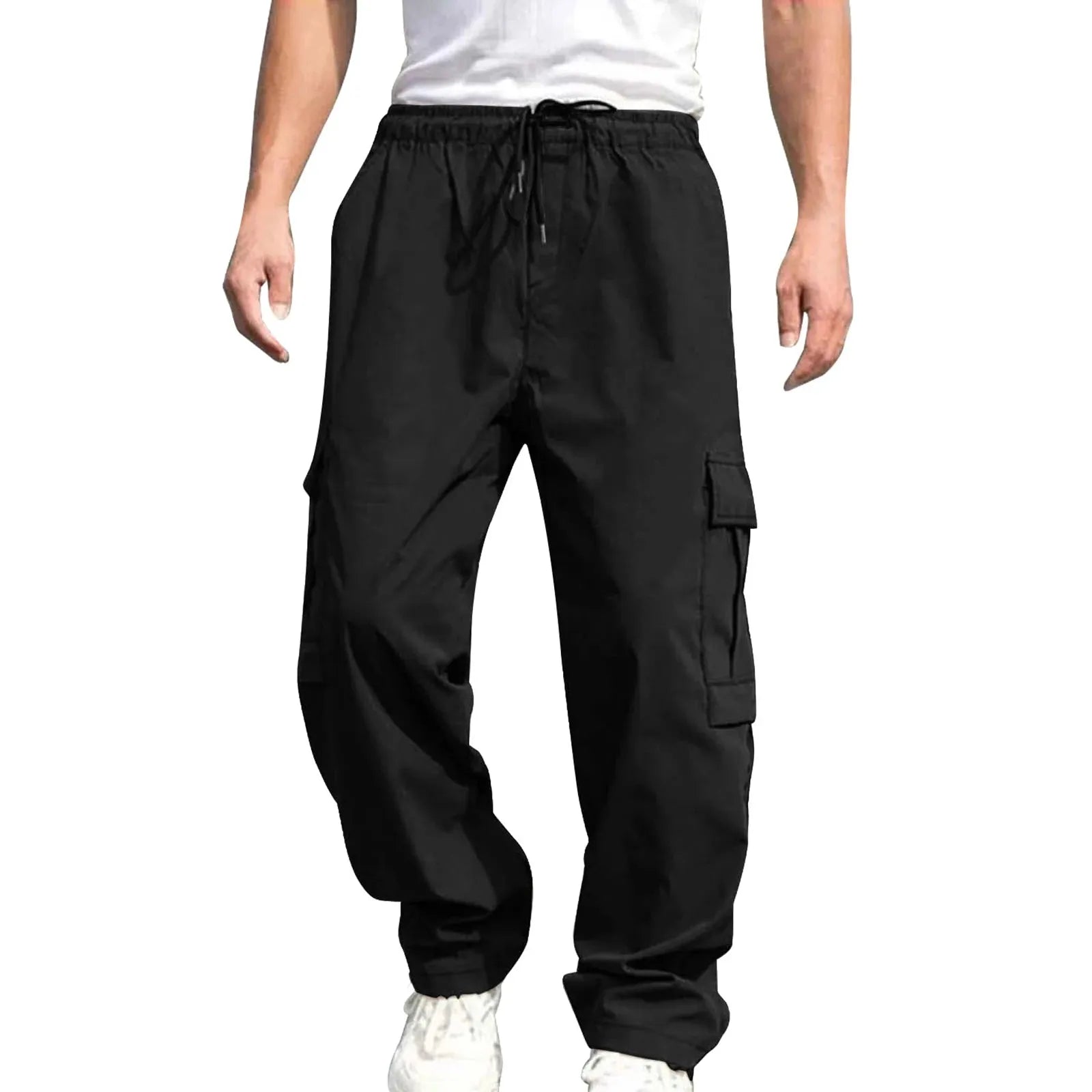 Men’s Cargo Pants Loose Fit With Drawstring And Pockets