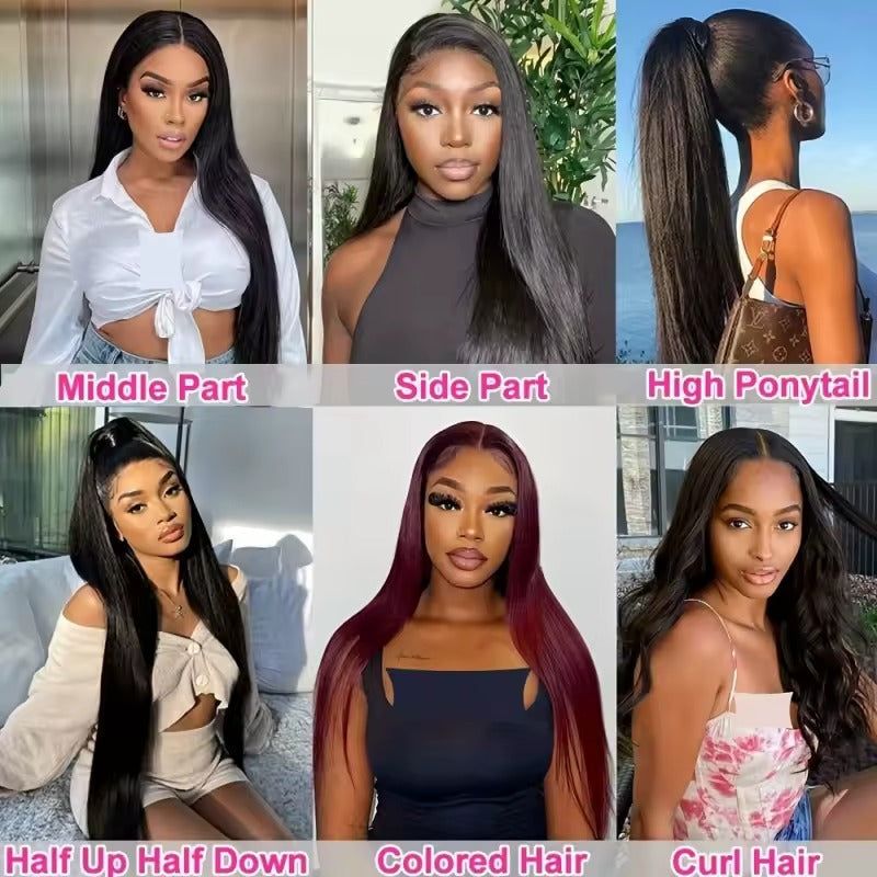13x4 Lace Frontal Straight Human Hair Wig Natural Look