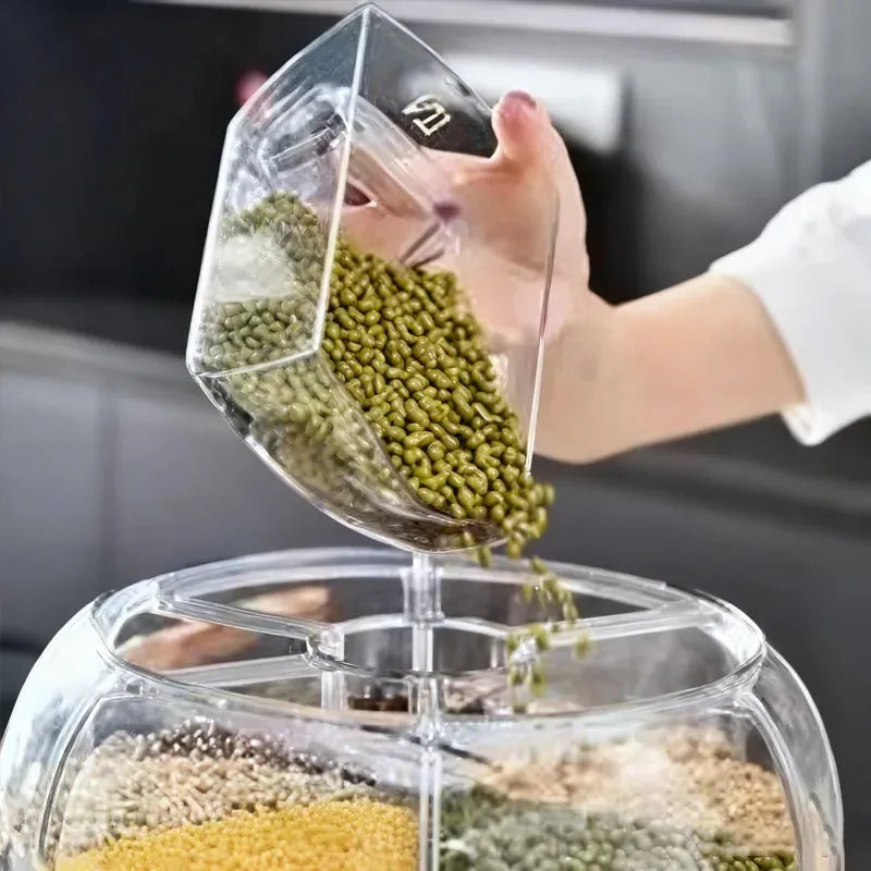 360° Rotating Rice Dispenser with Airtight Seal