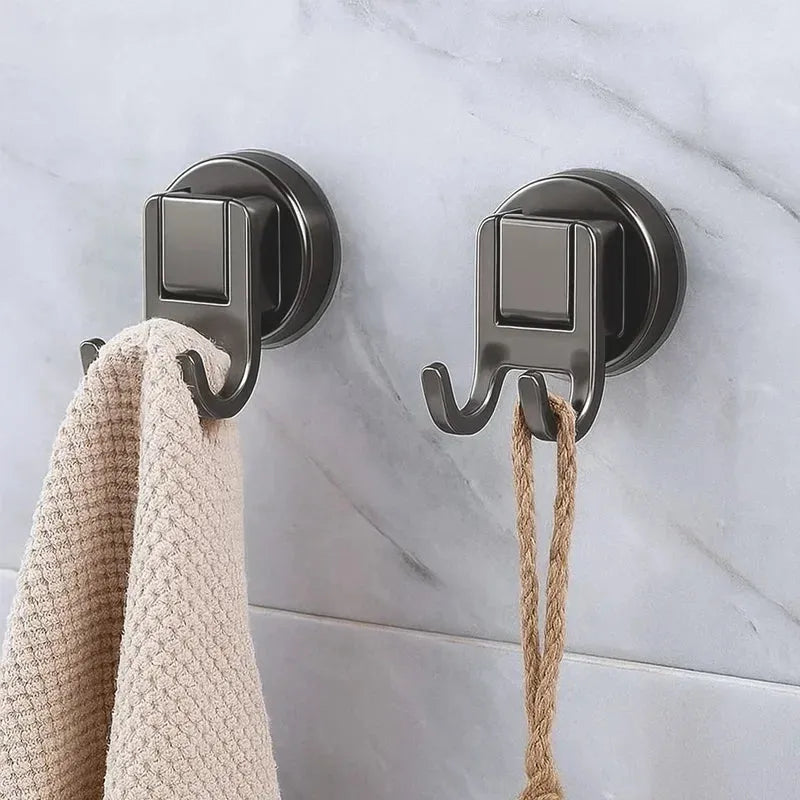 Suction Cup Hooks Strong Hold No Drill Bathroom Double Pack