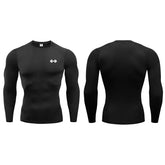 Men Long Sleeve Compression Shirt with Quick Dry Fabric