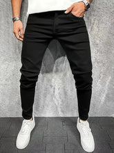 Men’s Slim Fit Jeans Washed Denim With Tapered Stretch