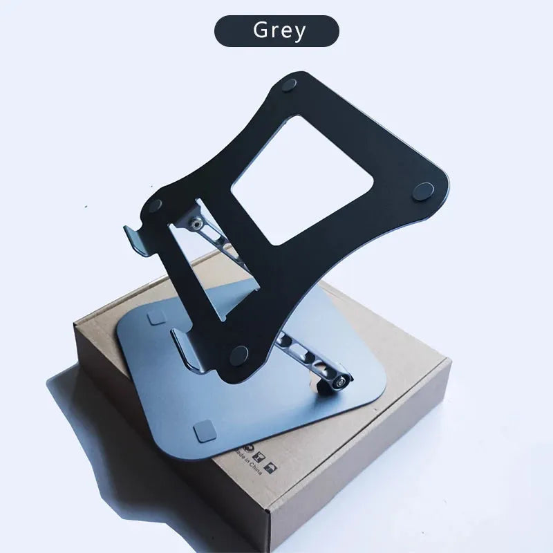 Adjustable Aluminum Laptop Stand with Folding Cooling Design