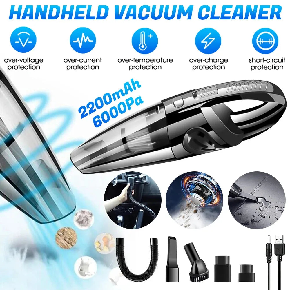 Handheld Vacuum Wireless Strong Suction Wet Dry Portable