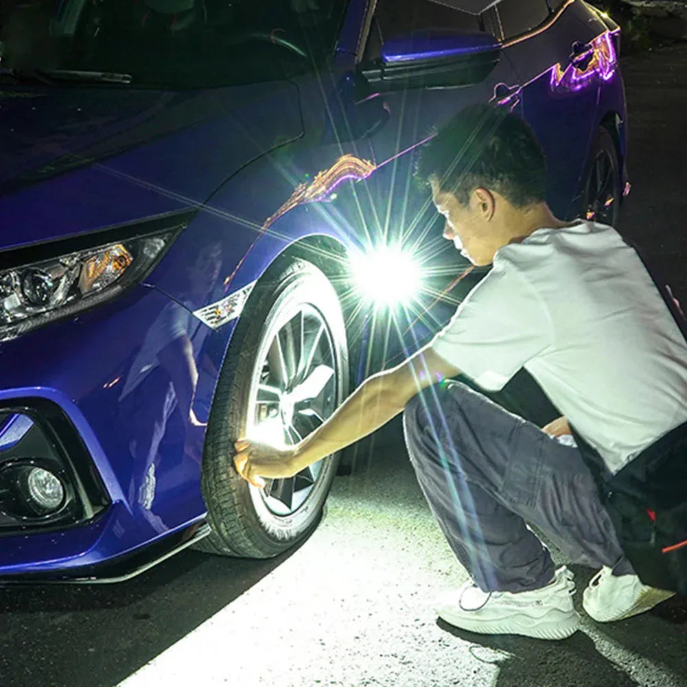 Compact Rechargeable Flashlight with 1000LM COB LED Design