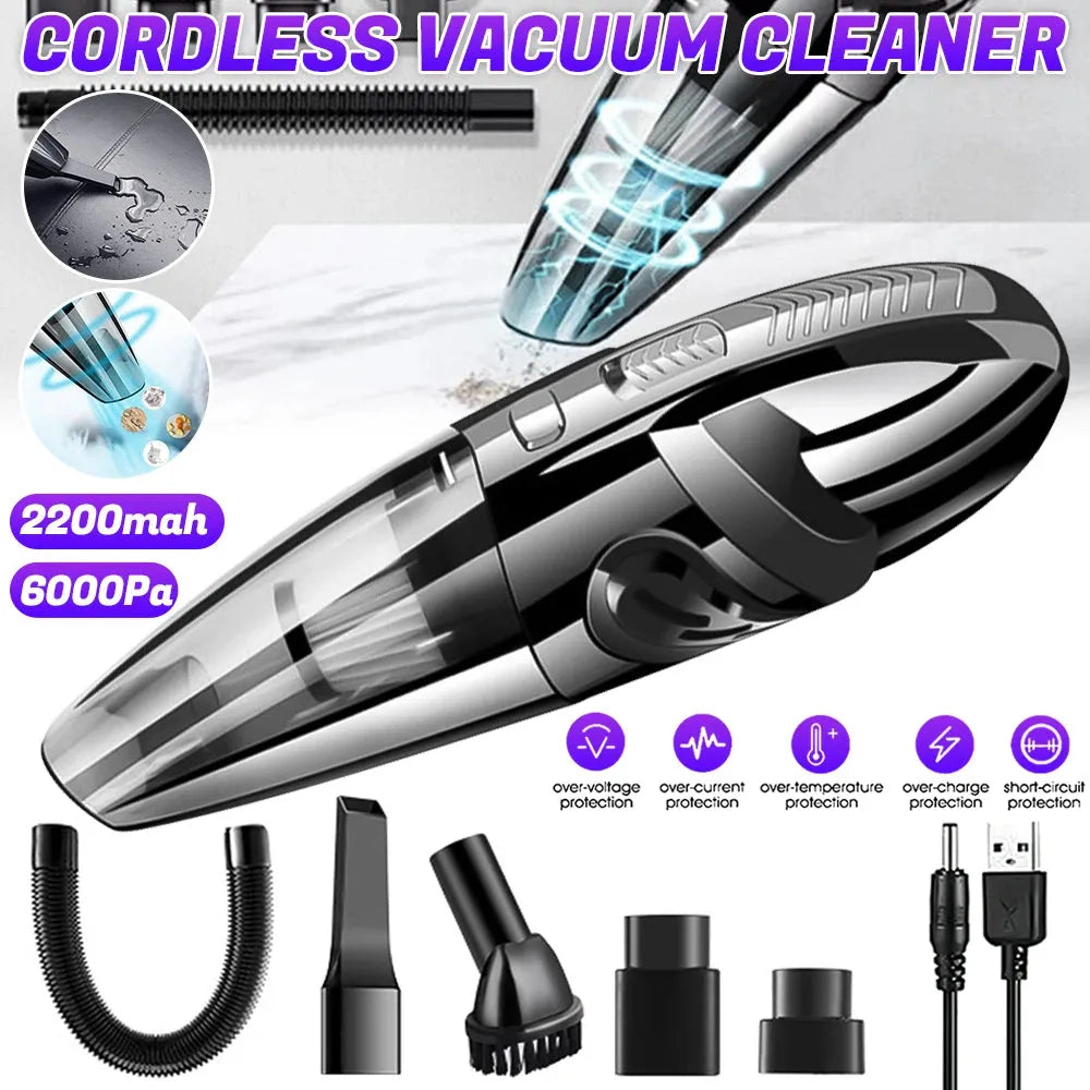 Handheld Vacuum Wireless Strong Suction Wet Dry Portable