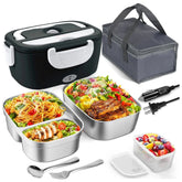 Electric Lunch Box 12V 24V 110V 1.5L Stainless Container