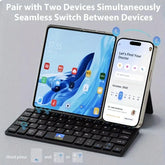Mini Foldable Bluetooth Keyboard with Ultra Slim Design