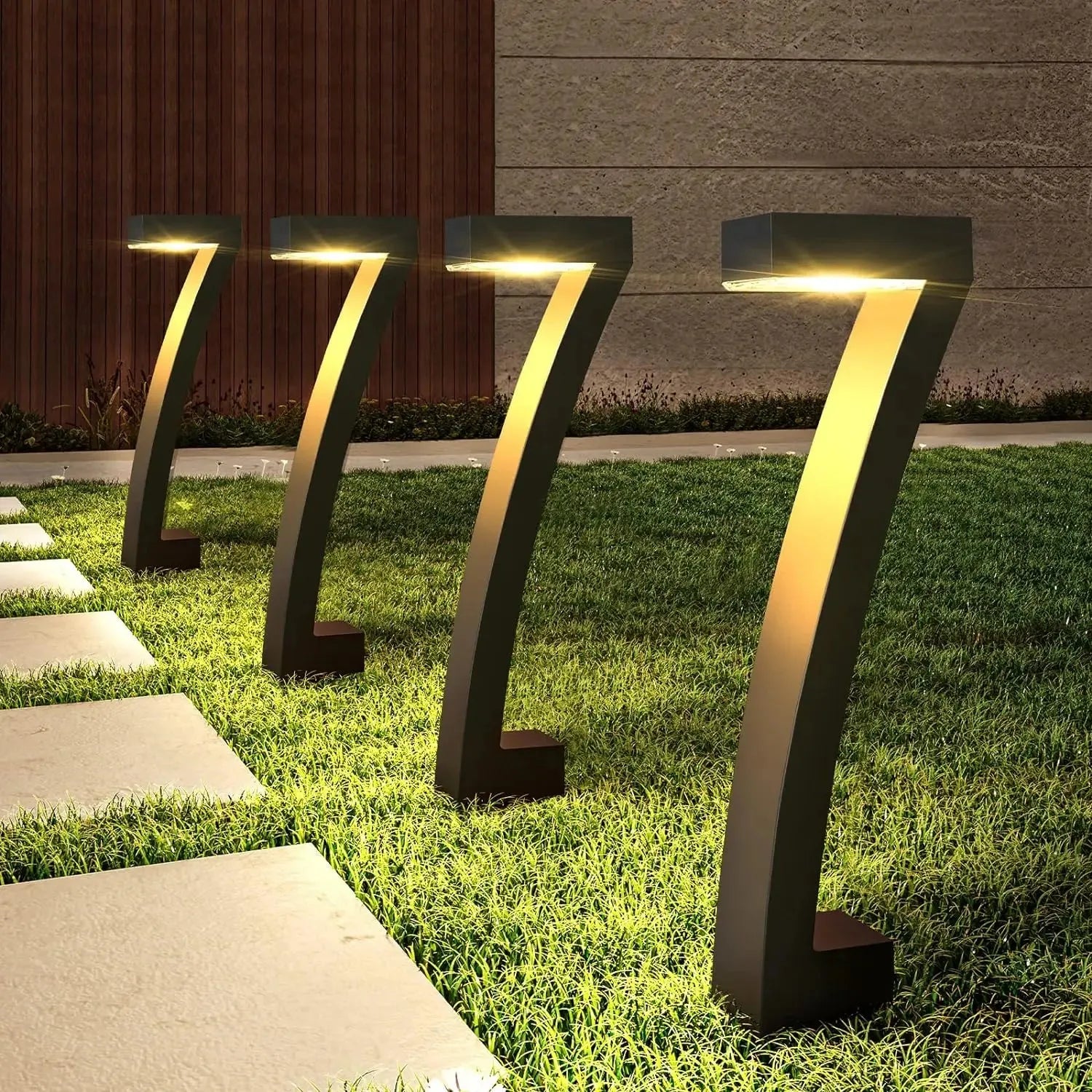 Solar Pathway Lights 6Pack Bright Outdoor LED Long Runtime