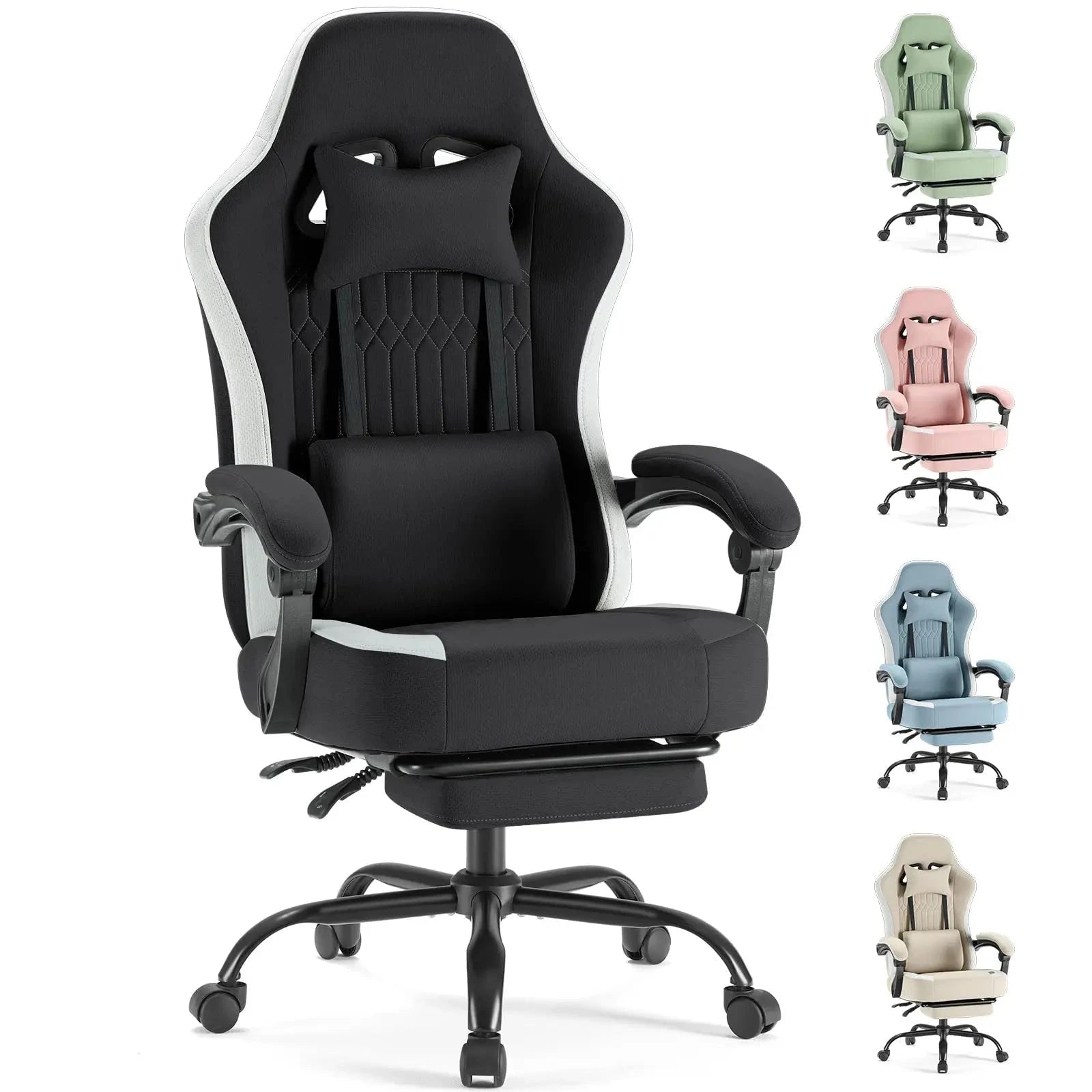 Ergonomic Gaming Chair Adjustable Swivel with Lumbar Support