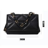 Shoulder Bag Women PU Leather Large Capacity Flap Design