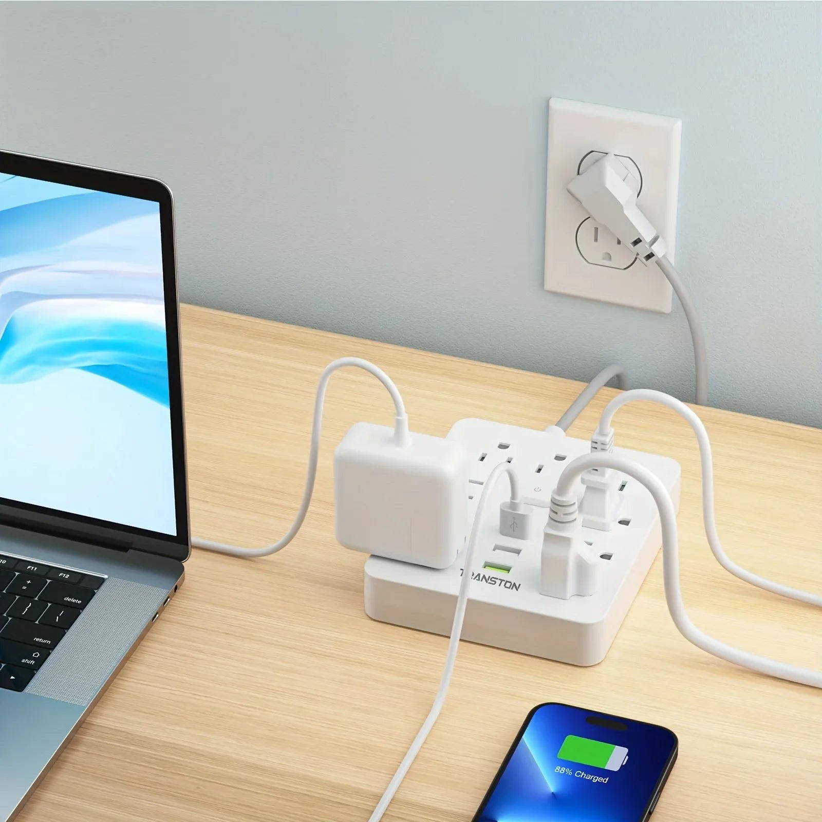 Power Strip Surge Protector 9 Outlets With USB And 5ft Cord