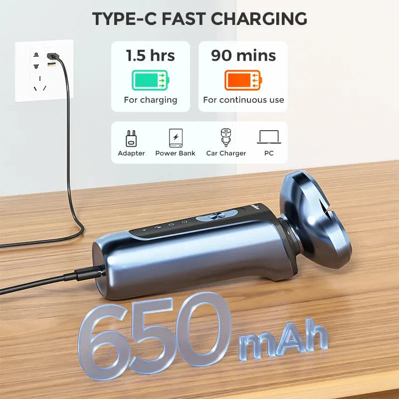 5 in 1 Electric Shaver for Men with Trimmer and Facial Care