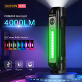 IF23 Rechargeable Flashlight with 4000LM RGB LED