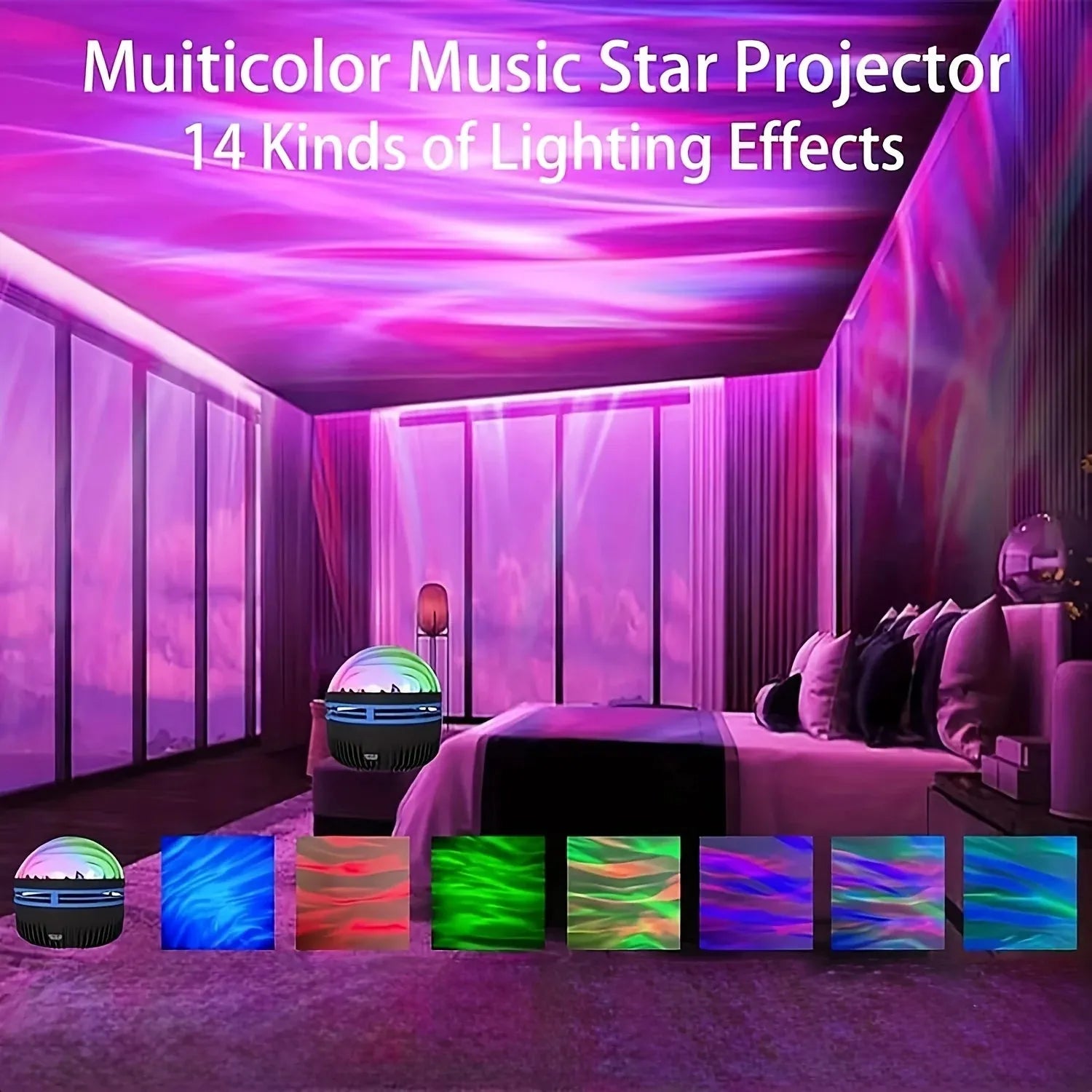 Aurora Borealis LED Projector with Remote and Galaxy Effects