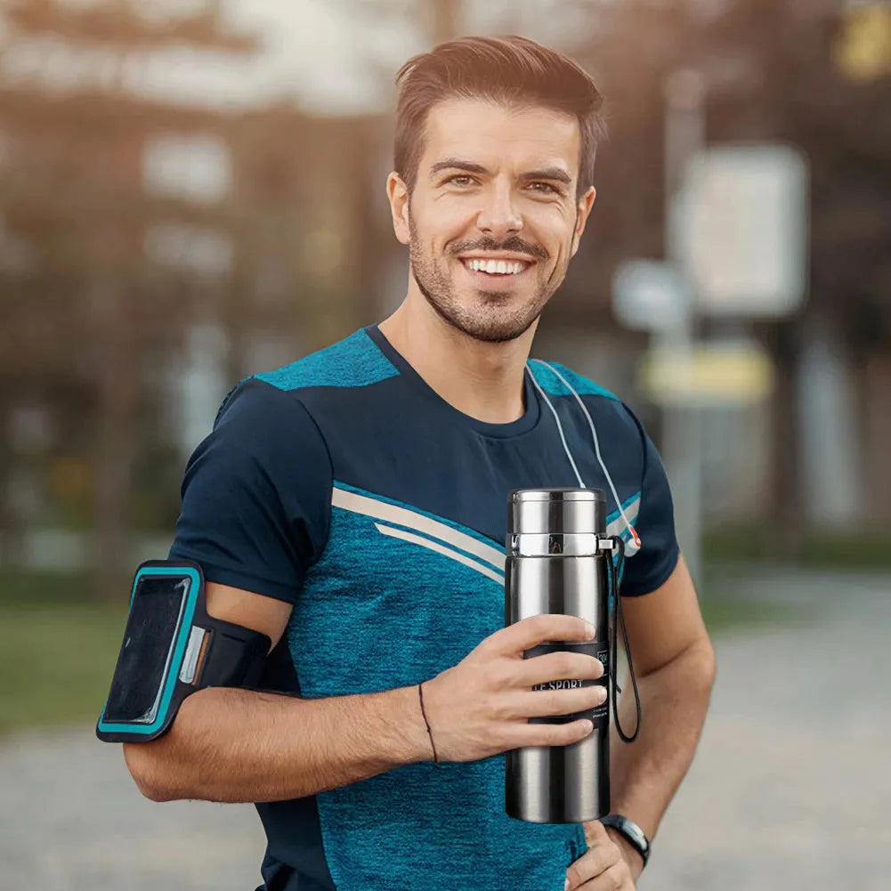 1000ml Insulated Water Bottle with Handle Vacuum Design