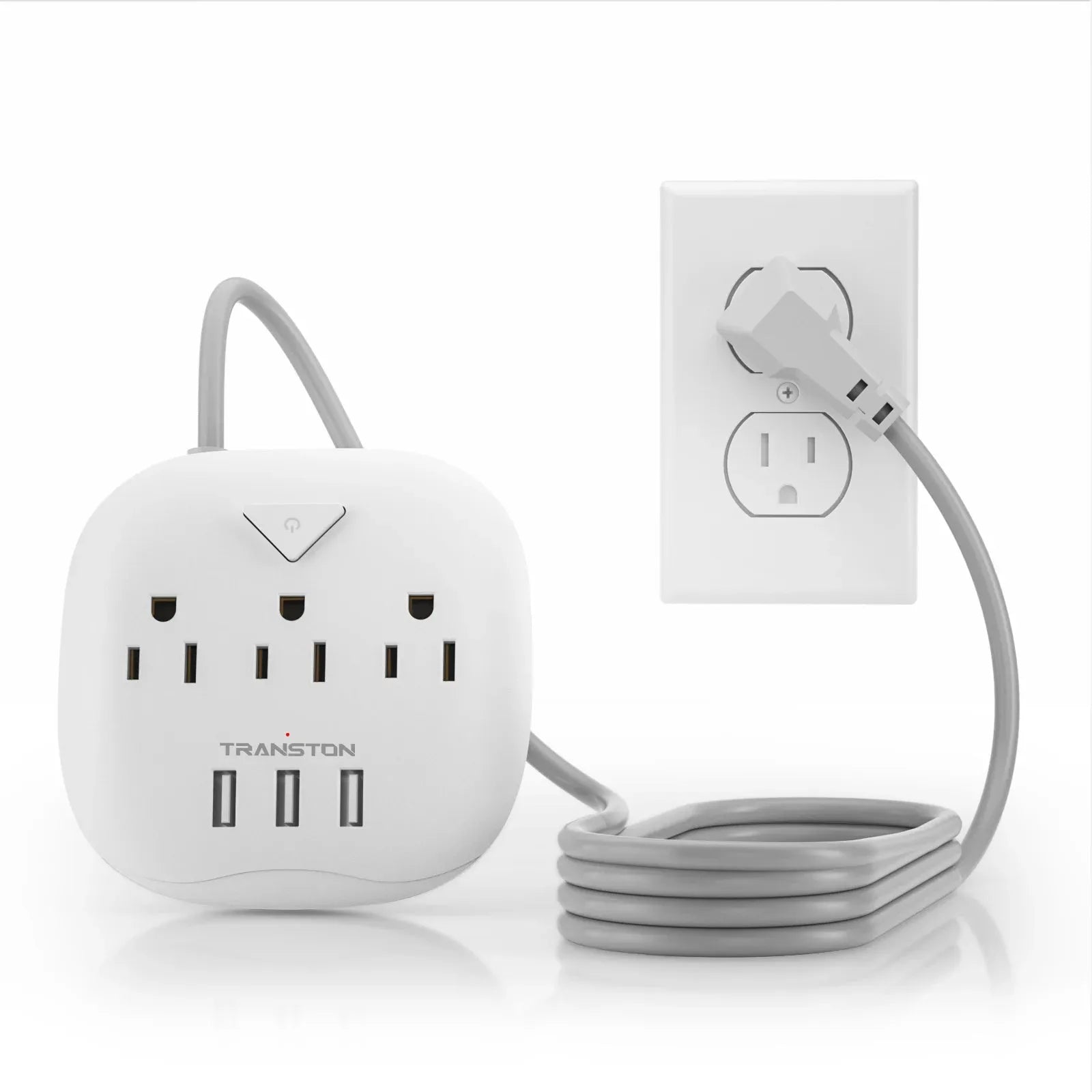 Power Strip Surge Protected With Switch USB Ports 5ft Cord