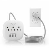 Power Strip Surge Protected With Switch USB Ports 5ft Cord