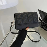 Crossbody Bag Women Quilted Embossed Flap Trendy Shoulder
