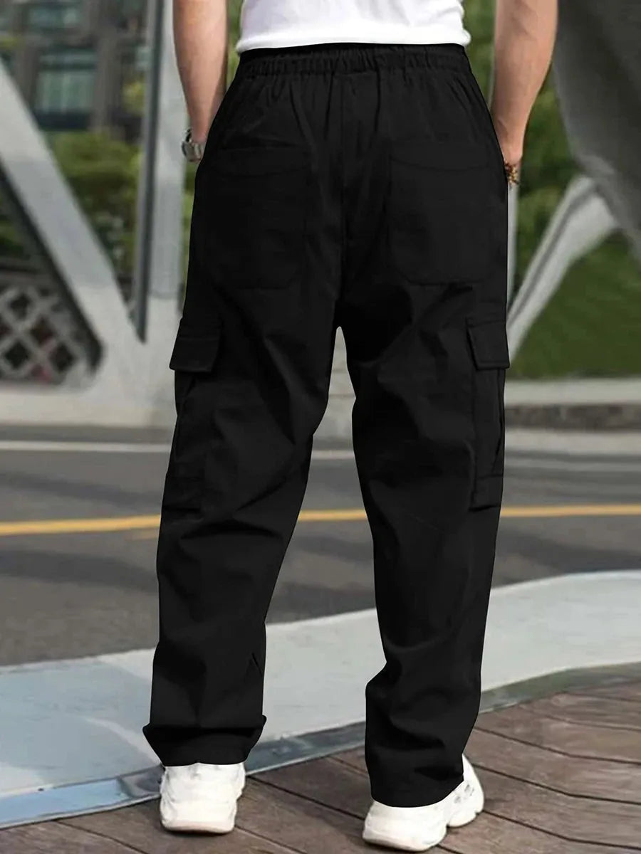 Men’s Cargo Pants Loose Fit With Drawstring And Pockets