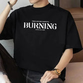 Tomson Jason T Shirt Set Streetwear Burning Print Graphic