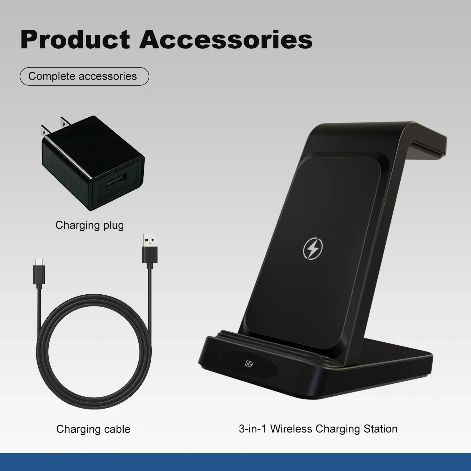 3 in 1 Magnetic Charging Station with Fast Wireless Design