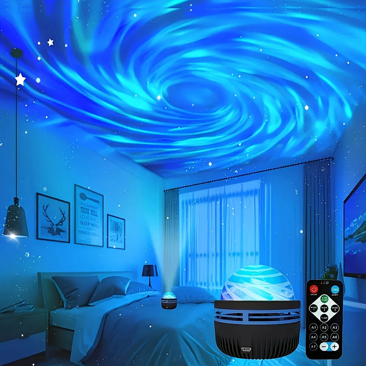 Aurora Borealis LED Projector with Remote and Galaxy Effects