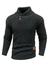 Men’s Knitted Sweater With Crew Neck And Ribbed Edges
