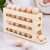 4 Layer Egg Holder with Automatic Rolling Dispenser