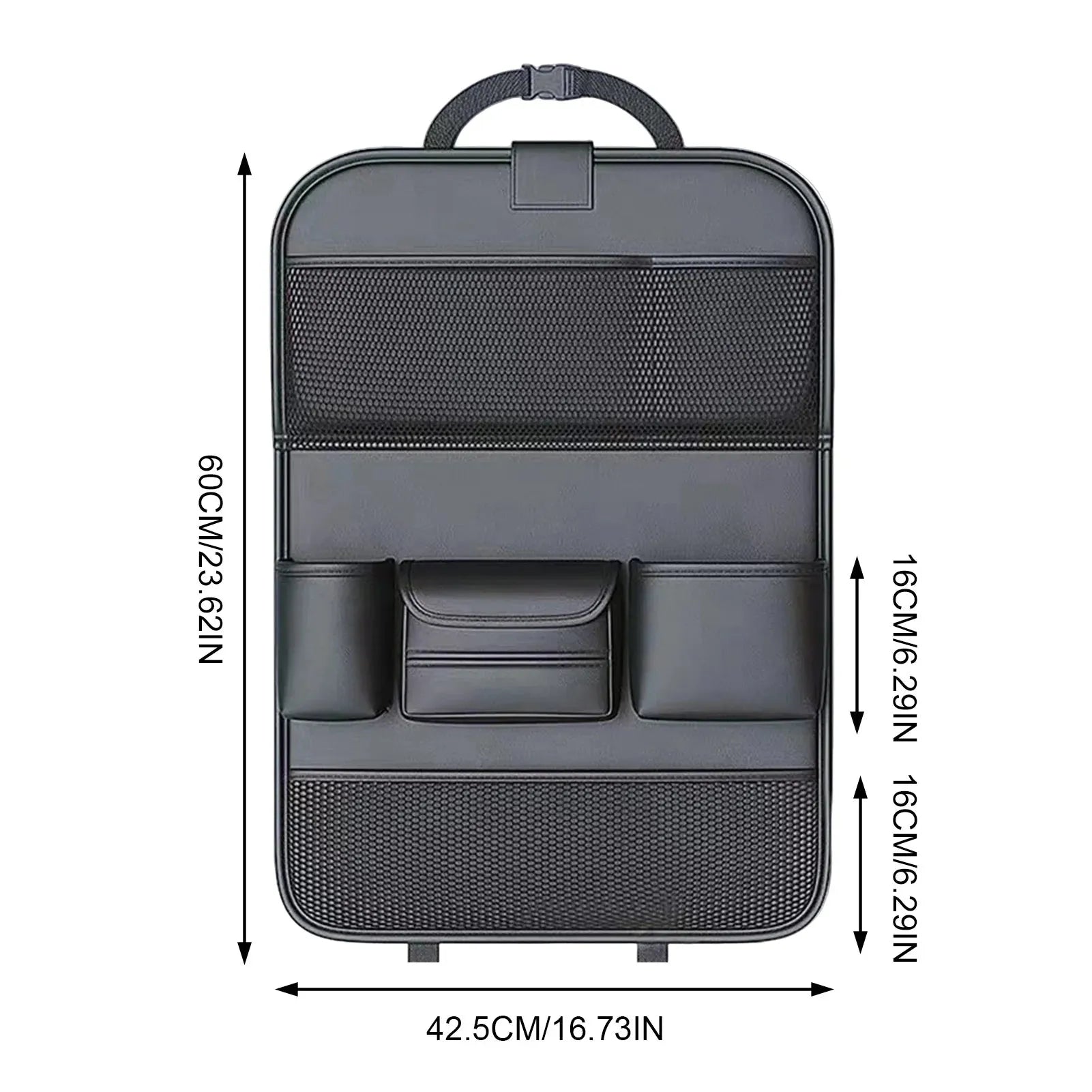 Folding Backseat Car Organizer with Multiple Pocket Storage