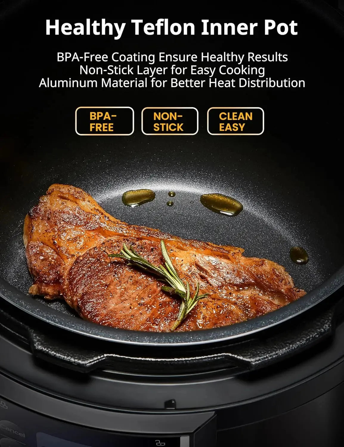 Pressure Cooker Electric 9 in 1 Non Stick Multi Cooker Pot