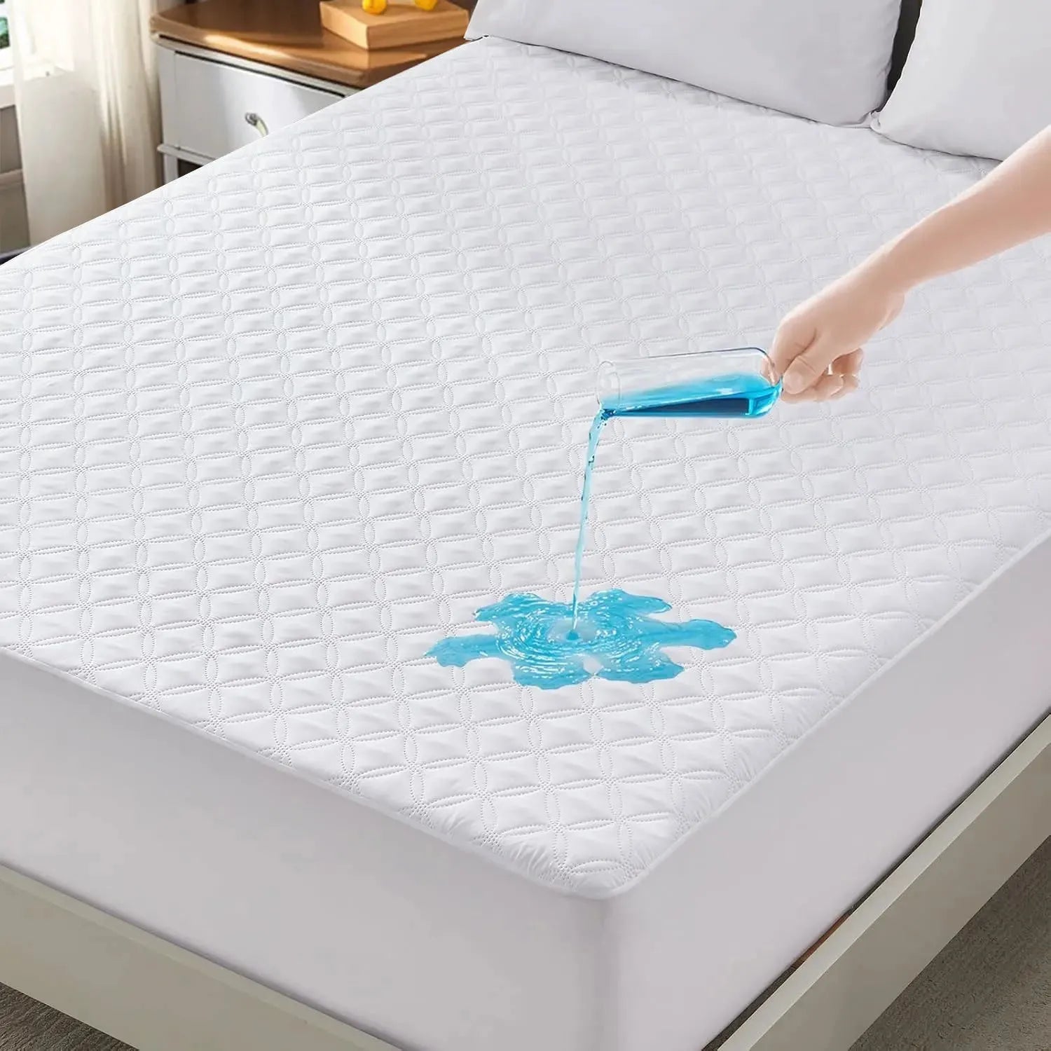 Mattress Protector Waterproof Soft Noiseless Deep Pocket