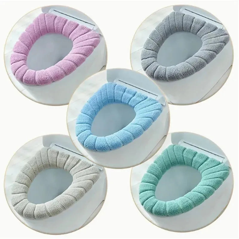 Toilet Seat Cover Soft 5 Piece Absorbent Anti Slip Set