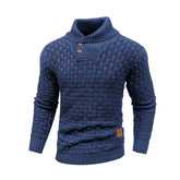 Men’s Knitted Sweater With Crew Neck And Ribbed Edges