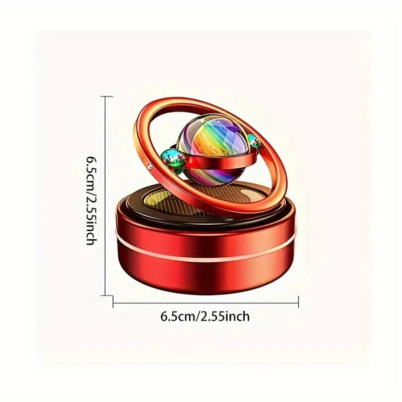 Solar Car Air Freshener with Rotating Aromatherapy Plus
