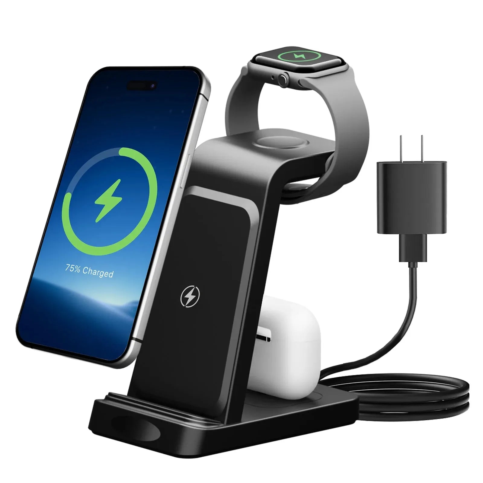 3 in 1 Magnetic Charging Station with Fast Wireless Design