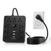 Power Strip with Surge Protector 9 Outlets and 3 USB Ports