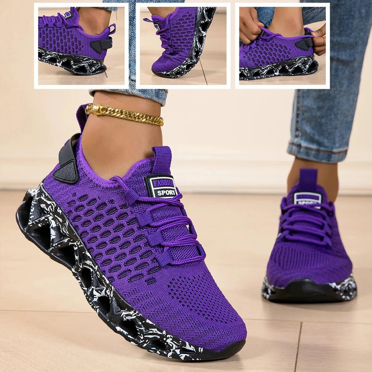 Lightweight Mesh Shoes Soft Flat Running Design