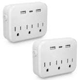 Mini 6 in 1 Power Strip with Surge Protection and USB Ports