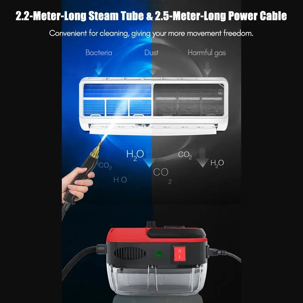 Portable 2500W Steam Cleaner with High Pressure Design
