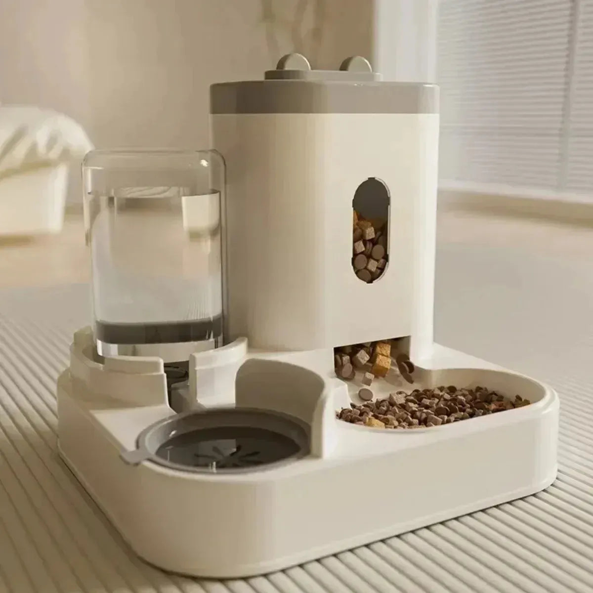 Automatic Cat Feeder with Dual Food and Water Dispenser